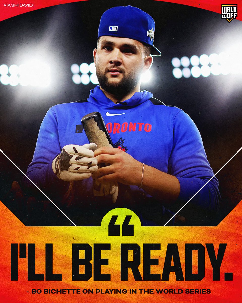 BRWalkoff's tweet image. Bo Bichette says he&apos;ll be ready to go for the World Series 👀