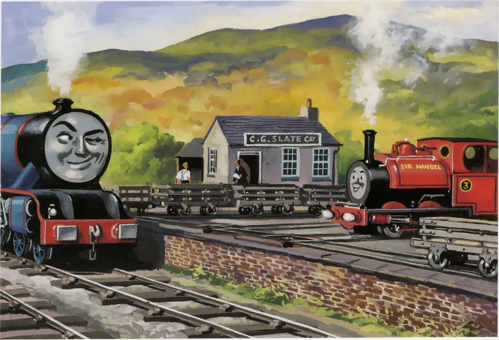 FunBus9's tweet image. Stories we think are cool!!! 

Trucks! only has 2 major plot points. 

Sir Handel takes advice from Gordon -&amp;gt; Peter Sam is horribly and Brutally maimed. 

Incredible story.