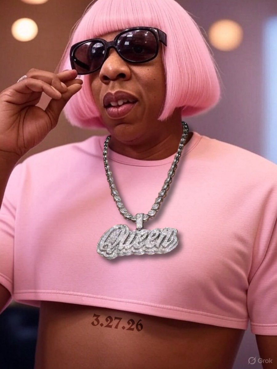 updatecharts's tweet image. Nicki Minaj DIVULGA seu NOVO álbum no PEITORAL do Jay-Z em nova imagem GERADA por IA.