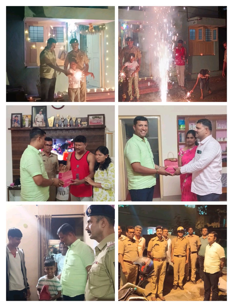 ಜೆ.ಪಿ ನಗರ ಪೊಲೀಸ್ ಠಾಣಾ ವತಿಯಿಂದ ಪೊಲೀಸ್ ವಸತಿ ಗೃಹಗಳಿಗೆ ಭೇಟಿ ನೀಡಿ ಪೊಲೀಸ್ ಕುಟುಂಬದೊಂದಿಗೆ ಈ ಬಾರಿಯ ದೀಪಾವಳಿಯನ್ನು ವಿಶೇಷವಾಗಿ ಆಚರಿಸಲಾಯಿತು ಈ ಈ ಸಮಯದಲ್ಲಿ  ದೀಪಾವಳಿಯು ಸಂತೋಷ ಶಾಂತಿ.. ಸಮೃದ್ಧಿಯಿಂದ ಕೂಡಿ ಜೀವನವು ಬೆಳಕಿನಿಂದ ಕೂಡಿ ಎಲ್ಲಾ ಆಸೆಗಳು ನೆರವೇರಲೆಂದು ಶುಭ ಕೋರಲಾಯಿತು.
#HappyDeepavali 
#Policefamily