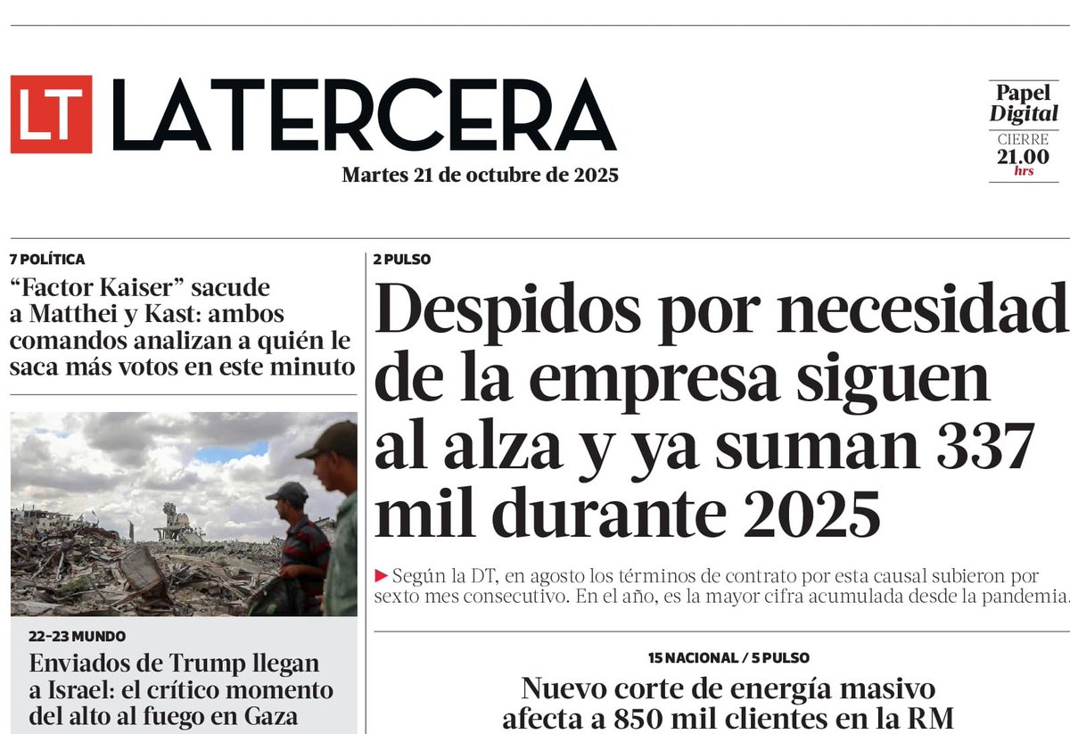 📰 Despidos por necesidad de la empresa siguen al alza y ya suman 337 mil durante 2025