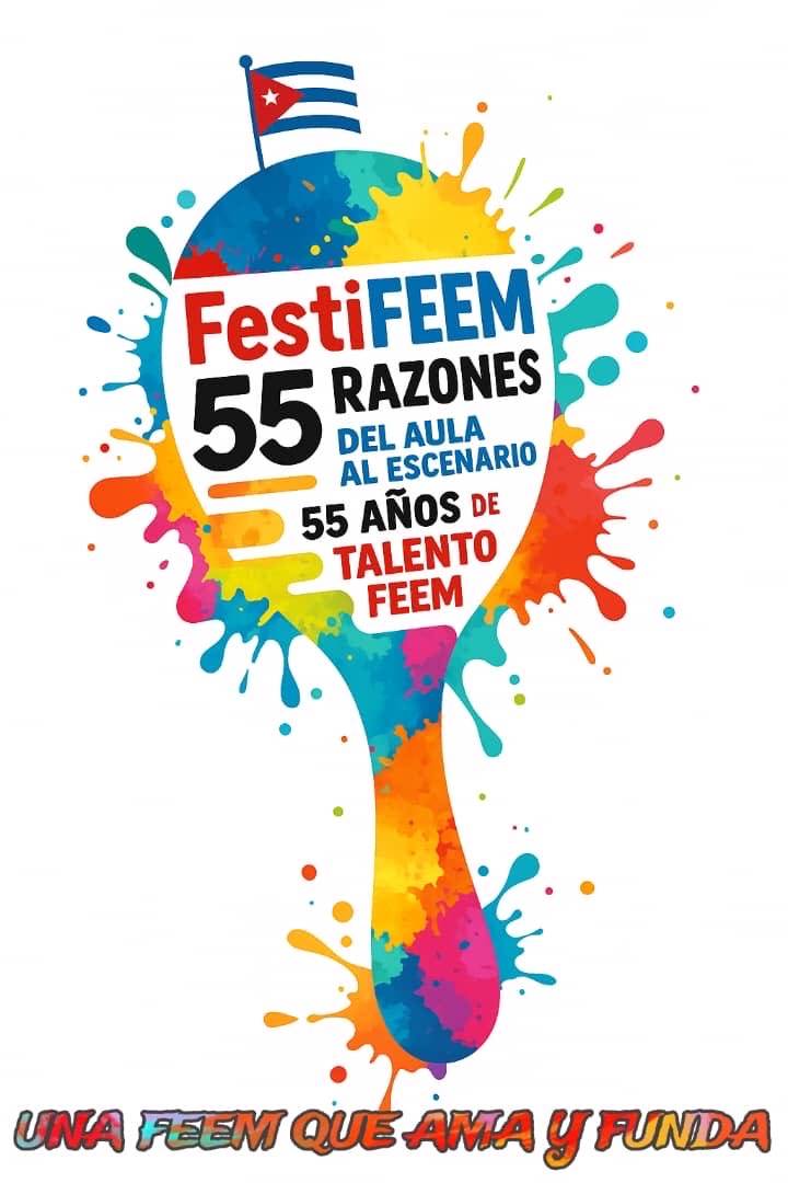 FeemHabanaCuba's tweet photo. 🫟|Desde la #FEEMHABANA nos complace darle inicio, conmemorando al Día de la Cultura Cubana, al FestiFEEM 2025-2026 que llevará como nombre 55 Razones, espacio en que nuestros artistas aficionados muestran sus talentos artísticos.
#UnaFEEMQueAmaYFunda #Rumboal55
 #100AñosConFidel https://t.co/UwDc6VJJy4