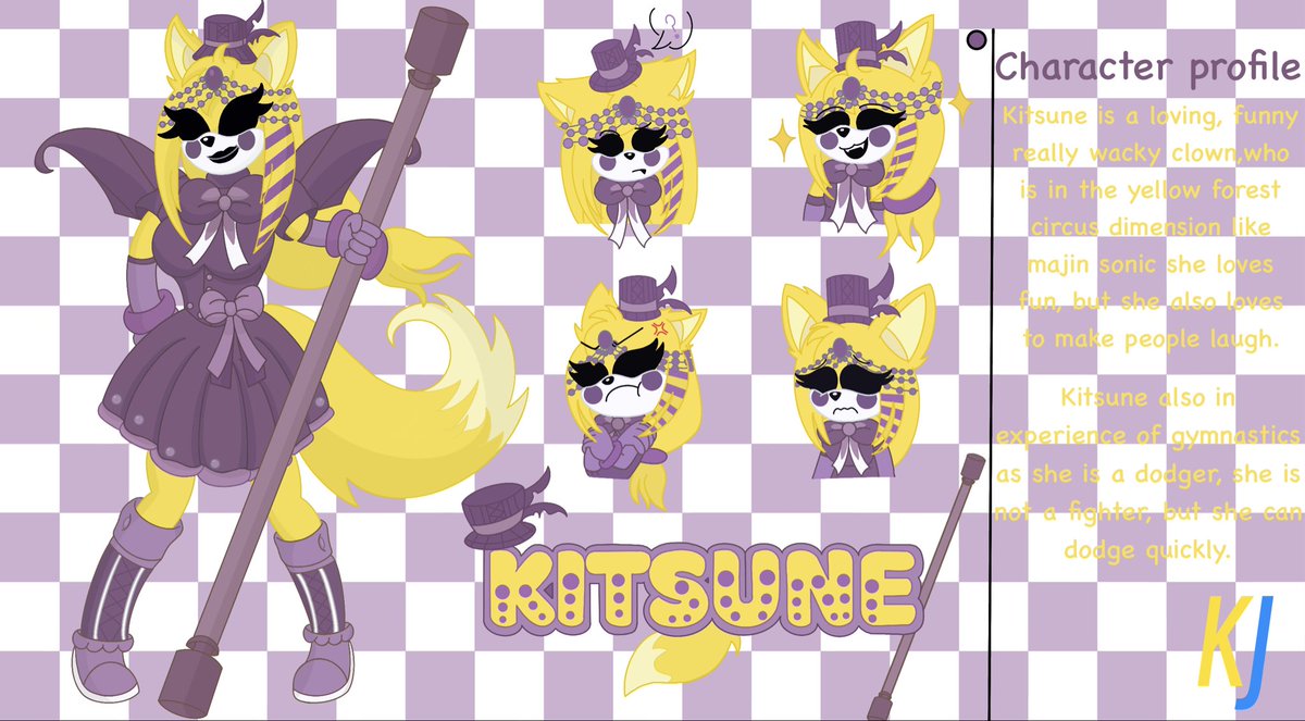 Second variant kinsun
The  majin version of Zooey she’s a jester and a clown