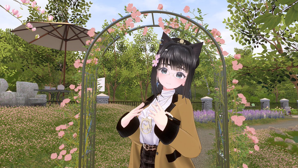 おはようございます。
うっかりから着想を得た色合いを実装してみました♪
単色よりもいい気がしますねー？
気温もだいぶ涼しくなってきましたし、体調にはお気をつけて。
🌐LAVENDALE
👤RIKU_VR
🔗vrchat.com/home/world/wrl…
#cherryneru 
#くろすえ日記