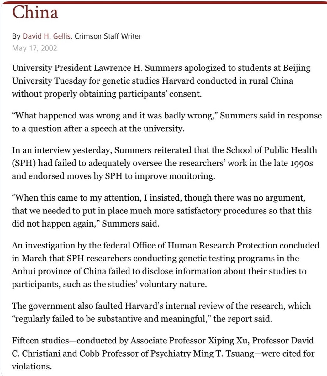 RebeccaYChan's tweet image. It was the Americans who surreptitiously stole a quarter of a million samples of Chinese DNA. They moved in pretending to be the good guys
🇨🇳was poorer than Sub-Saharan Africa back then n they saw an opportunity to do evil

Summers from Harvard apologised

x.com/rebeccaychan/s…