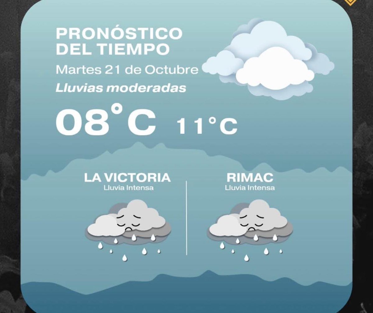 🌧️😂 ¡SE VIENEN LLUVIAS EN LA VICTORIA Y EL RÍMAC! 🌧️😂

Tras el triunfo de <a href="/Universitario/">Universitario</a> ante Ayacucho FC, el clima se puso raro…
☂️ Dicen que caen lágrimas blanquiazules y celestes 😜

💛❤️ La tormenta crema dejó a la ‘U’ a pasos del TRICAMPEONATO 🏆🔥
#YdaleU #Universitario