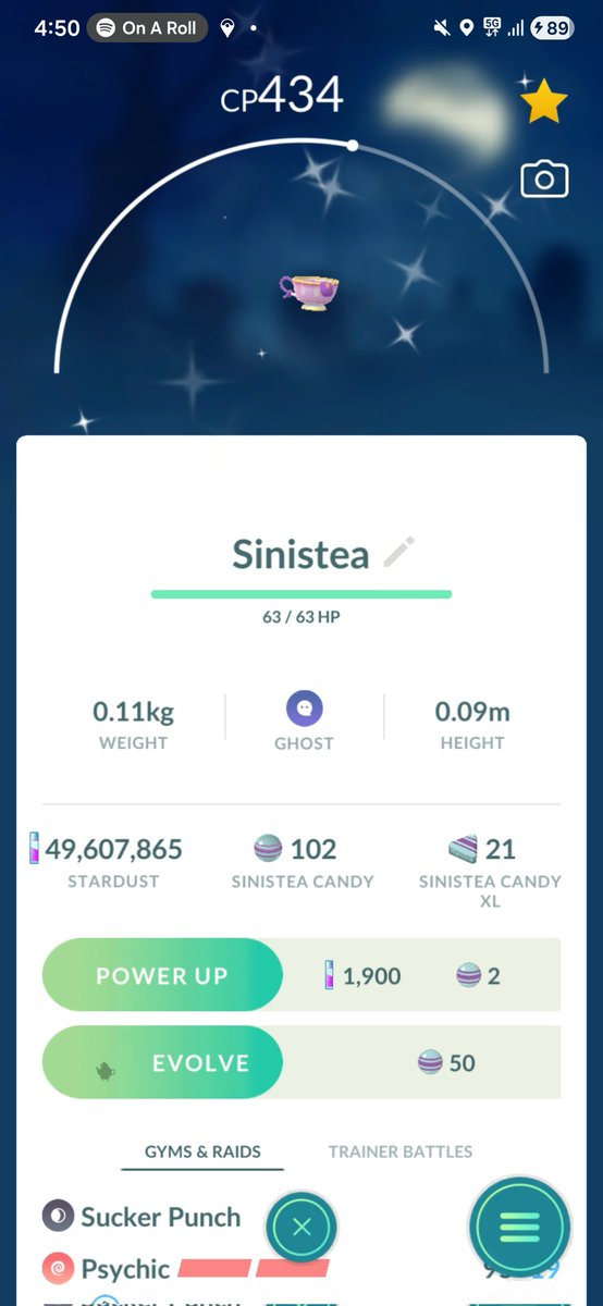 AussieEkko's tweet photo. Shiny Sinistea! Thankyou Go Plus+ 💖
#PokemonGo https://t.co/tFEfmEgCHz
