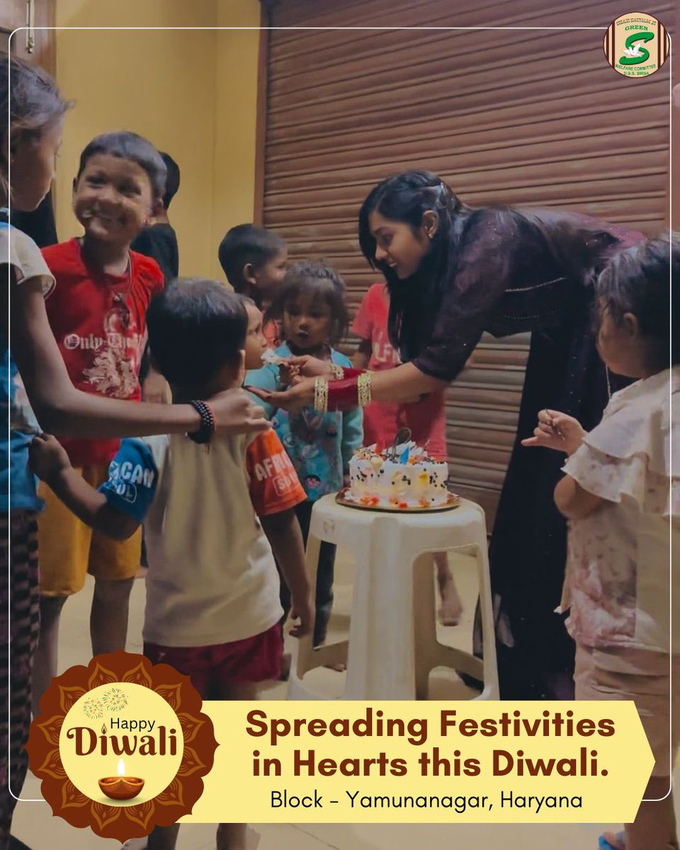 Lighting Lives, Not Just Lamps🪔
A couple from Yamunanagar, Haryana celebrated their first Diwali with destitute children—sharing cake and, more importantly, quality time. Those little smiles turned the festival into a lesson in compassion. 🎂

#HappyDiwali2025 #Yamunanagar
