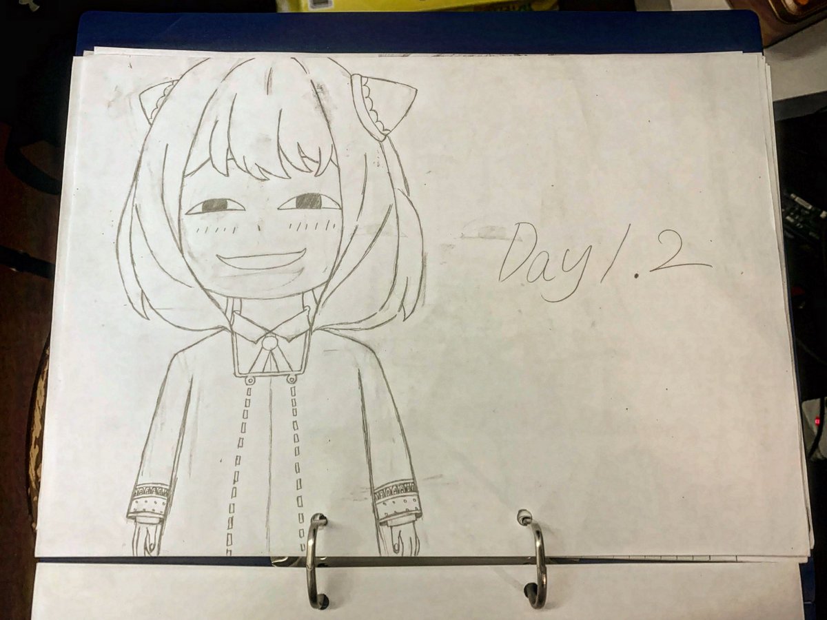 AkiPuree's tweet photo. Day 2 of drawing. Character: Anya Forger #drawing #hobby #friedtocrisp https://t.co/TXbXFmD7tm
