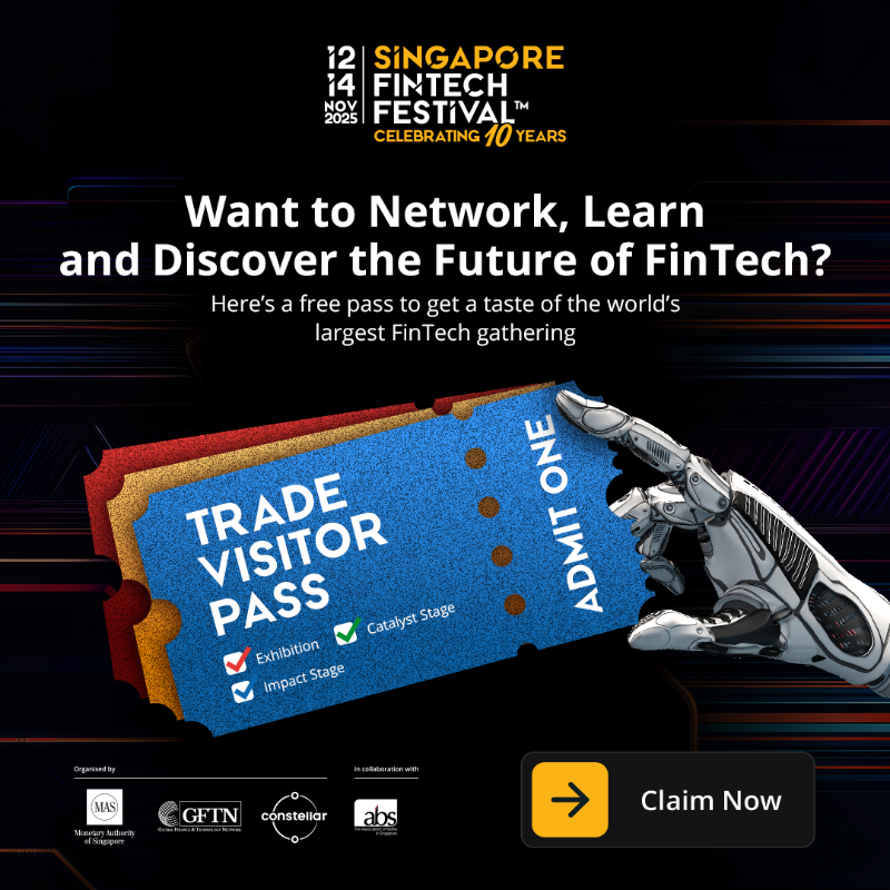 sgfintechfest's tweet photo. Skip the desk research. Spend one afternoon at the Singapore FinTech Festival and leave with six months worth of industry intel.
