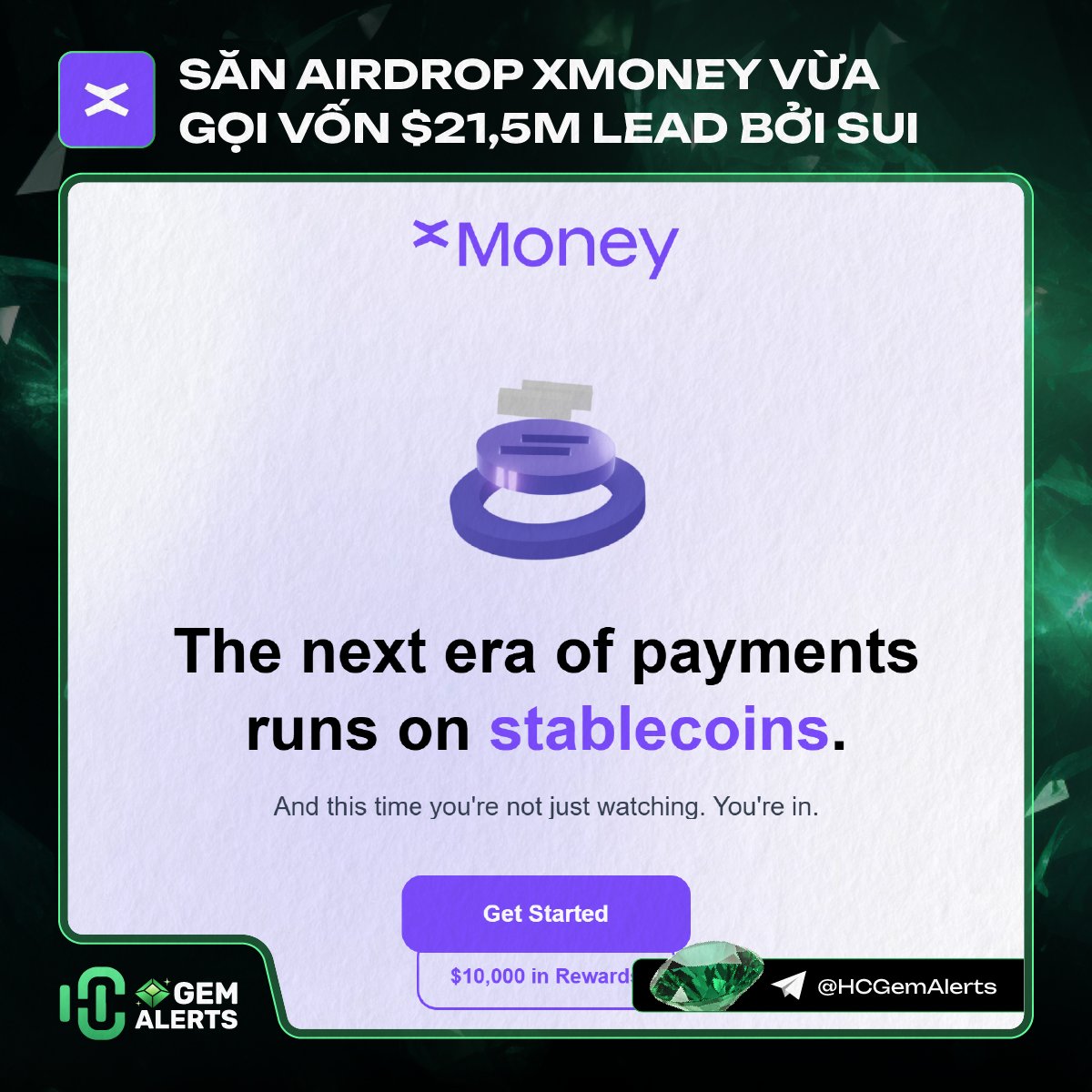 🔥Hướng dẫn săn airdrop xMoney vừa gọi vốn $21,5M bởi SUI🔥

xMoney là dự án làm về mảng Payment vừa thành công gọi vòng Strategic lead bởi SUI Foundation.

XMoney đã gọi được tổng cộng 31,5 triệu đô và confirm token $XMN, hiện dự án đang triển khai chiến