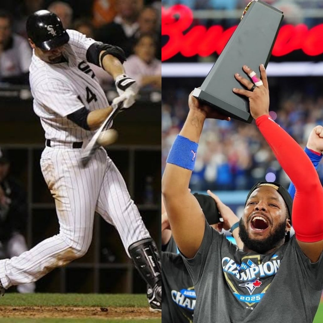 1B que han logrado MVP ALCS👇:
1. 2005: Paul Konerko,CWS🇺🇲
2. 2025: Vladimir Guerrero Jr,TOR🇩🇴🇨🇦
#Postseason #WANTITALL 
#ALCS
<a href="/ElTioElie/">Eliezer González Caraballo</a> <a href="/BaseballFor2day/">Baseball For Today ⚾️</a>