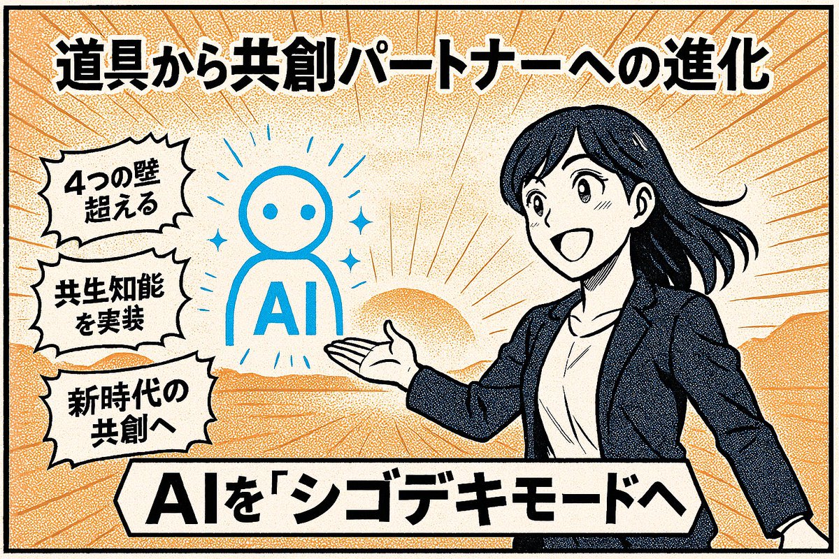 pokego_ai's tweet image. 【スタイル例4】
ダイナミック・ストーリーテリング (Dynamic Storytelling)
ニュース解説やTips記事向け。日本の読者に馴染み深い漫画の表現を用い、情報を分かりやすく、かつ説得力を持って構造化する。