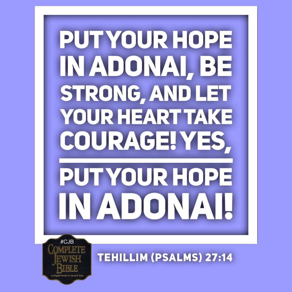 Tehillim (Psalms) 27:14 #CJB #CompleteJewishBible #VerseOfTheDay