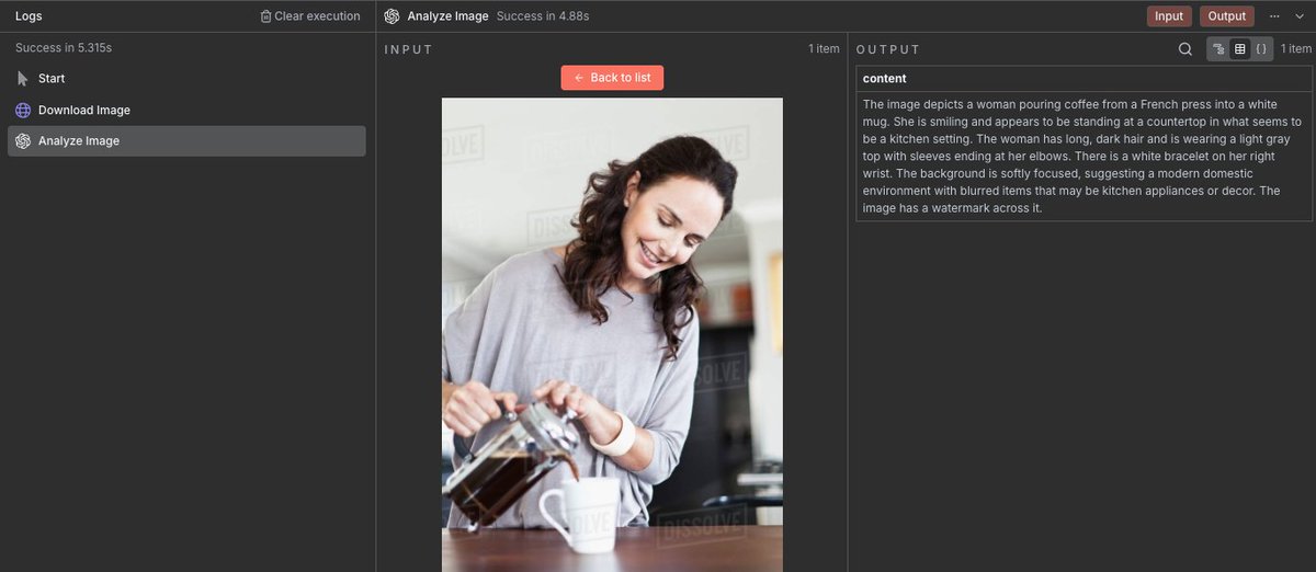 130db's tweet image. Day 004
Today, you are challenged to analyze an image with GPT. You are free to choose any image you want.
Build it and show that it works by posting a screenshot under this post.
If you solve the puzzle, you’ll learn HTTP (Download) and OpenAI (Image Analysis) nodes.
You’ll…