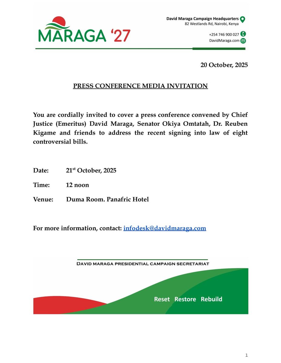 Media Invitation to our Press  Conference
