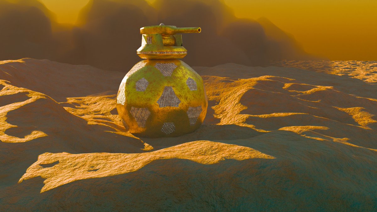 runge_r's tweet image. Ball gun drone render #Blender #GameArt #GameConcept