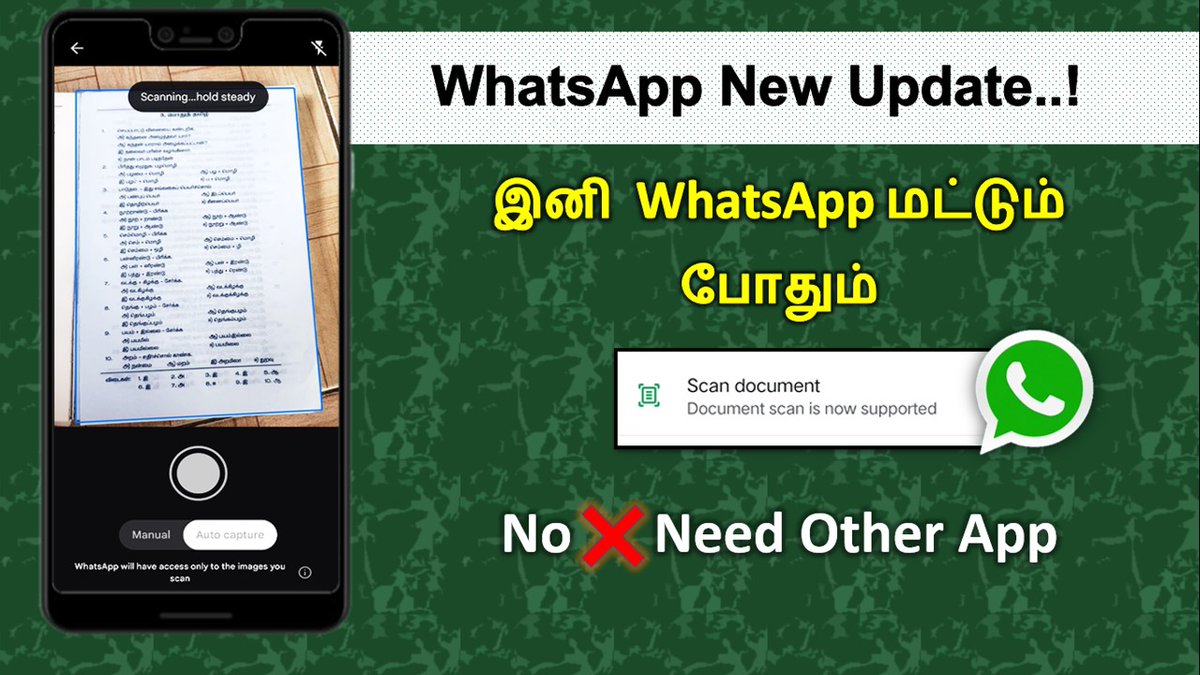 Tamil_Campus's tweet image. WhatsApp Scan Documents... புதிய அப்டேட்..
 
youtu.be/K5GYGMXntVE

#ScanDocuments #whatsappstatus #whatsappnewupdate #tamilcampus