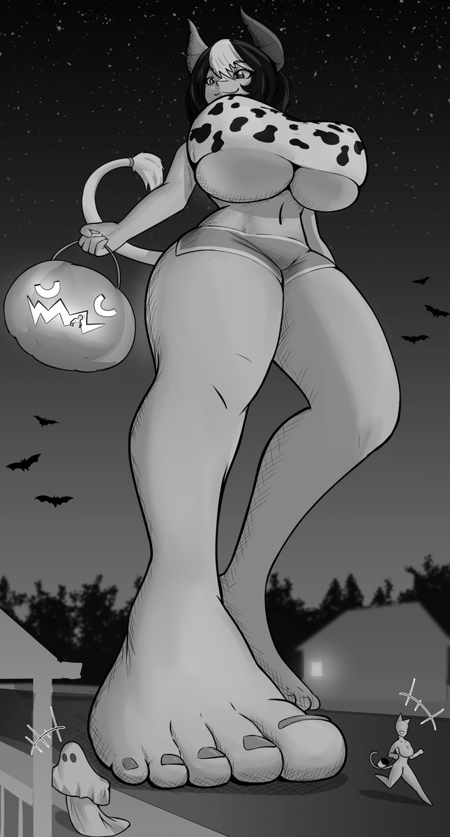 Inktober Day 19: <a href="/Wafkers/">Lafka</a>'s Meila! Actin' as a giant hayride carrying everyone to where they can get the most Halloween candy