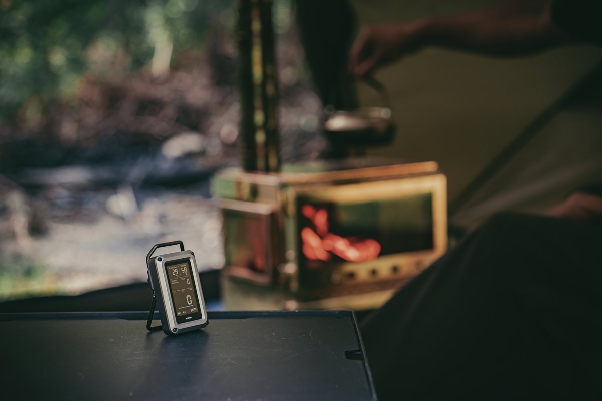 elecom_pr's tweet image. 見えない危険を見える安心に。
ネストアウトシリーズからアウトドアに振り切った一酸化炭素アラームが新発売です。