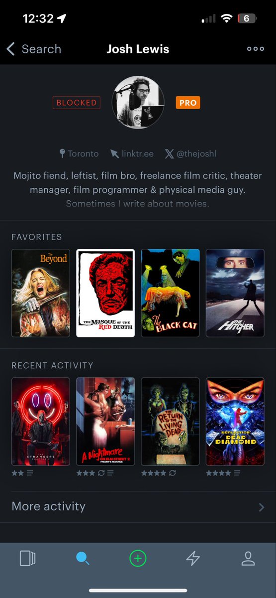 mariners lost so i blocked josh lewis on letterboxd