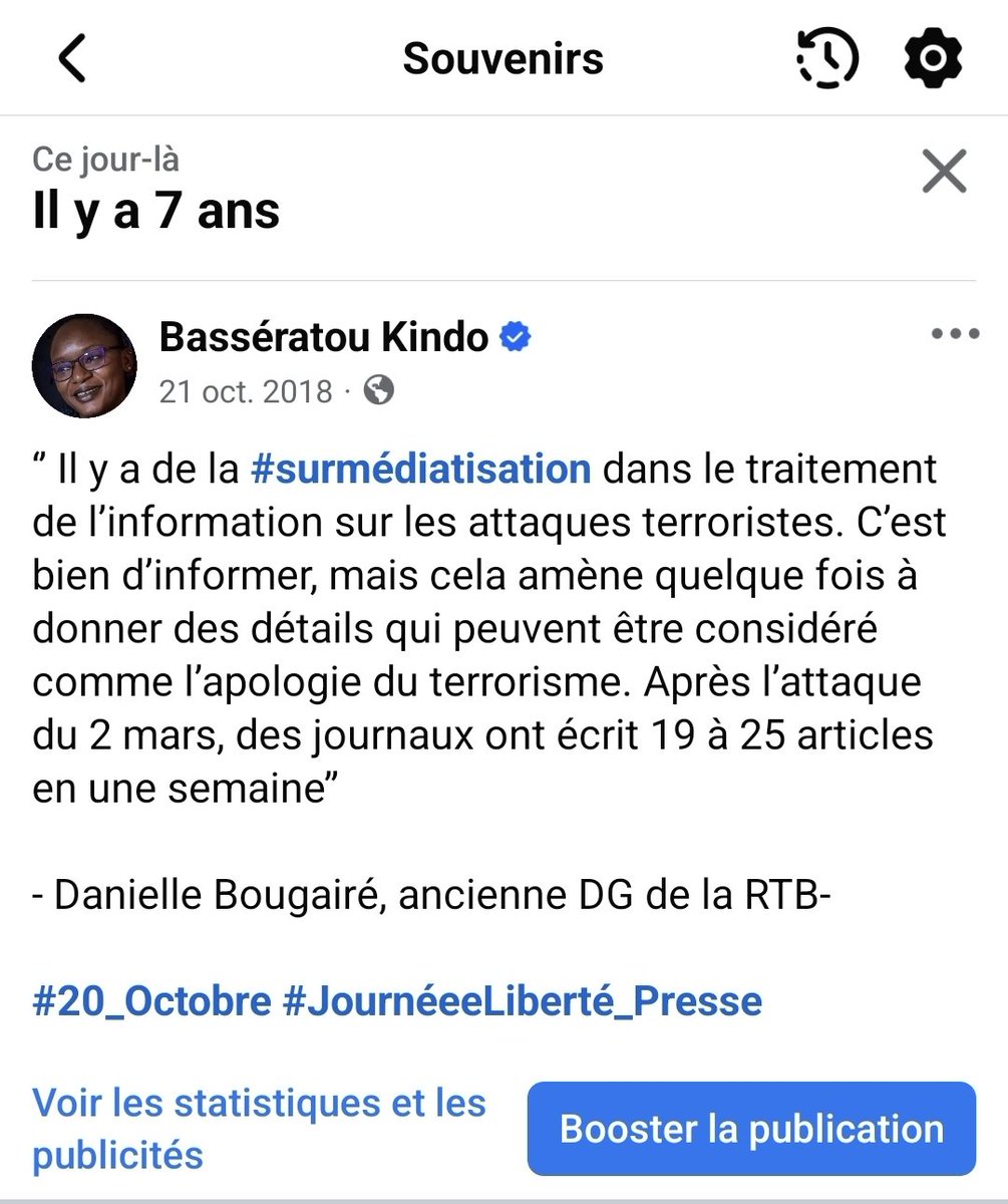 Ça sensilisait depuis 2018 sur le traitement de l'information sur les attaques terroristes. 
#Burkina #Lwili #TL226