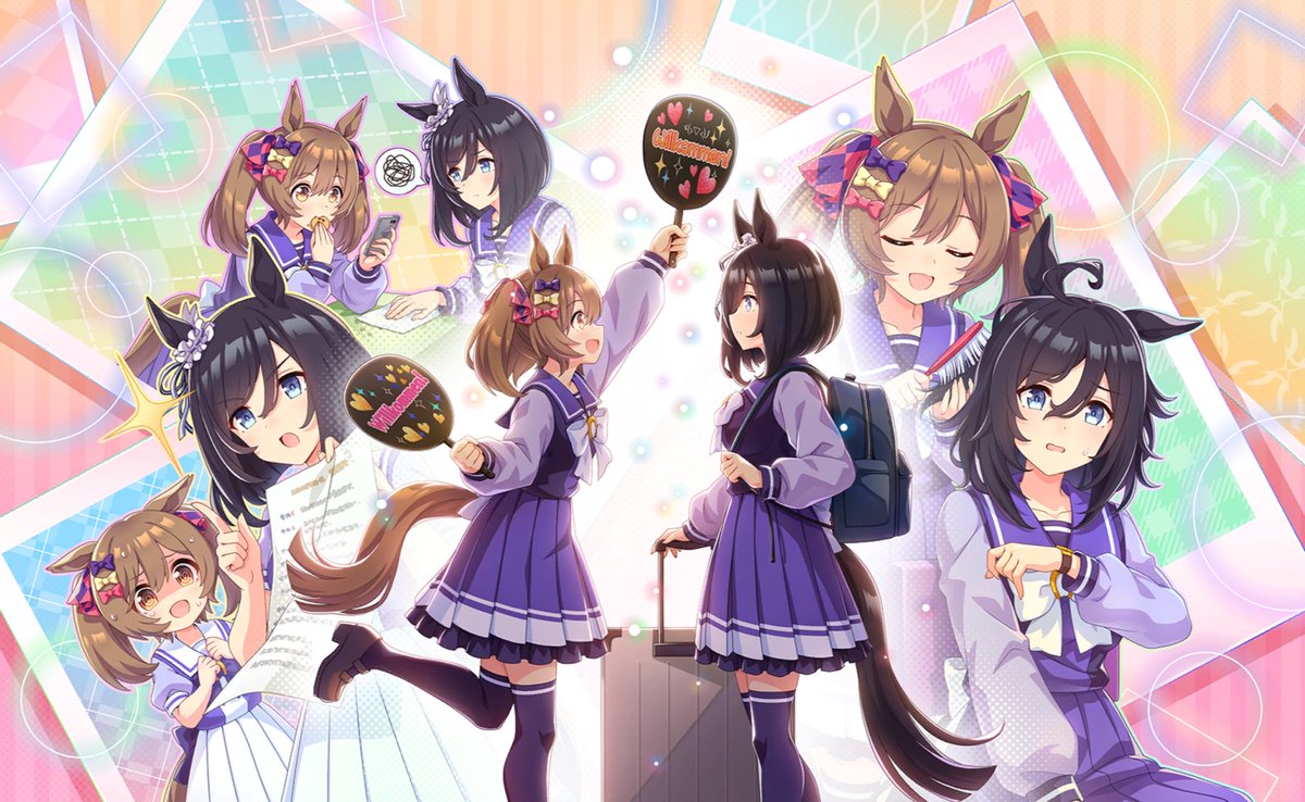 umapairs's tweet image. Today&apos;s 7th pair is Eishin Flash &amp;amp; Smart Falcon
(Romantic)

#EishinFlash x #SmartFalcon