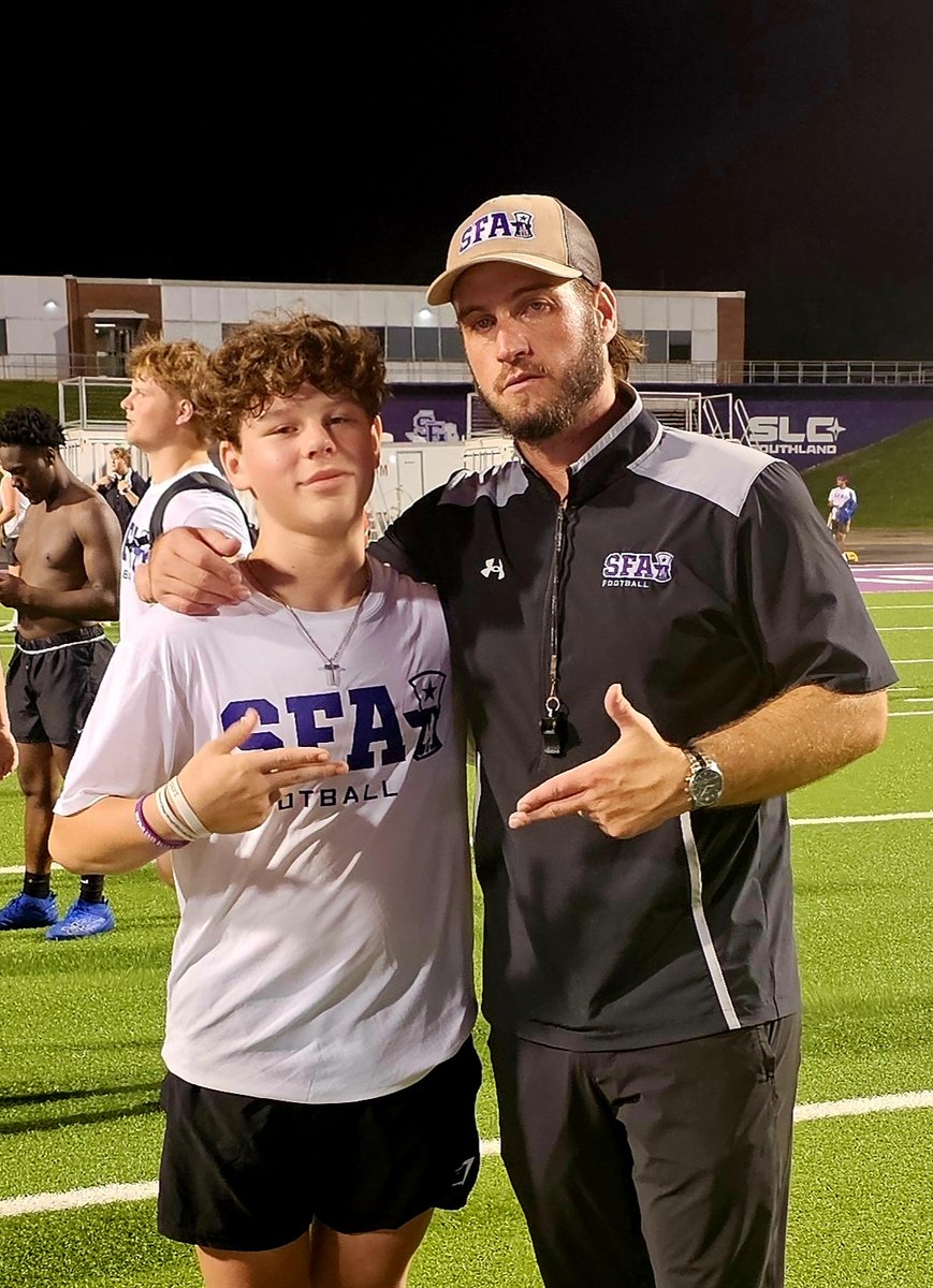 MichaelSwi44412's tweet photo. SFA - Elite Prospect Camp in June this past summer. Thanks to all the coaches and staff that day. It was an honor to be amongst you and the other athletes attending. Always grateful to be a part of these camps. Special thanks to @CoachCarthel @Coach_RogersSFA @SFA_Football 
#GodFirst #linebacker #grateful #philippeans413 #HardWorkPaysOff