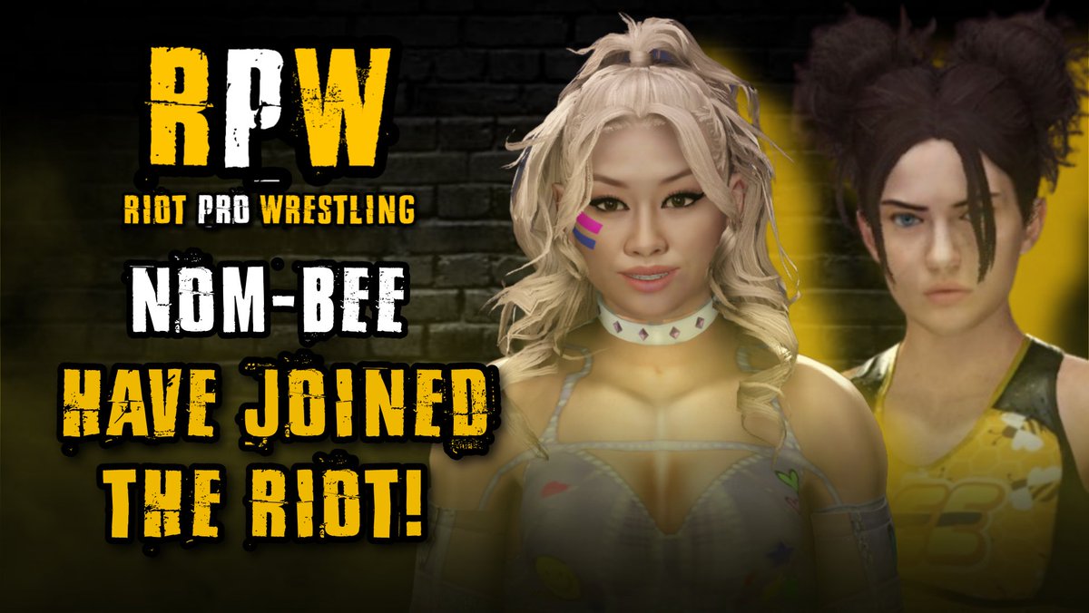 Riot Pro Wrestling (@thisisriotpro) on Twitter photo BREAKING NEWS!
The team of <a href="/Nomister2K/">Nomii🇯🇵</a> & <a href="/BuzzyBeeBs/">Bee Barrett🐝</a> known as Nom-Bee have JOINED THE RIOT!
Nom-Bee are the current <a href="/HavocPro2k/">HAVOCProWrestling</a> Tag Team Champions following a long chase to get to the belts. These two are beloved by all!
We welcome them to the team!
#JOINTHERIOT #RiotPro BREAKING NEWS!
The team of <a href="/Nomister2K/">Nomii🇯🇵</a> & <a href="/BuzzyBeeBs/">Bee Barrett🐝</a> known as Nom-Bee have JOINED THE RIOT!
Nom-Bee are the current <a href="/HavocPro2k/">HAVOCProWrestling</a> Tag Team Champions following a long chase to get to the belts. These two are beloved by all!
We welcome them to the team!
#JOINTHERIOT #RiotPro