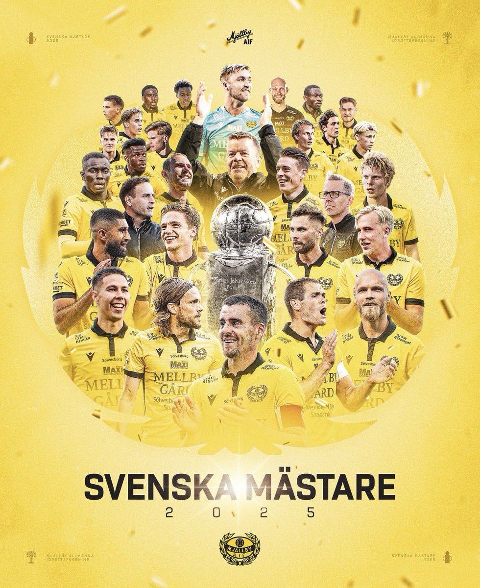 🏆 #Mjallby, campeón de la #Allsvenskan por primera vez en su historia. 💪 

🔜 Preparando análisis… 🔍 1-3-4-3. 👏