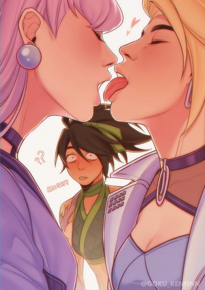 goku_kennnn's tweet image. They always kissing🥰
#evekali #KDA #LeagueOfLegends