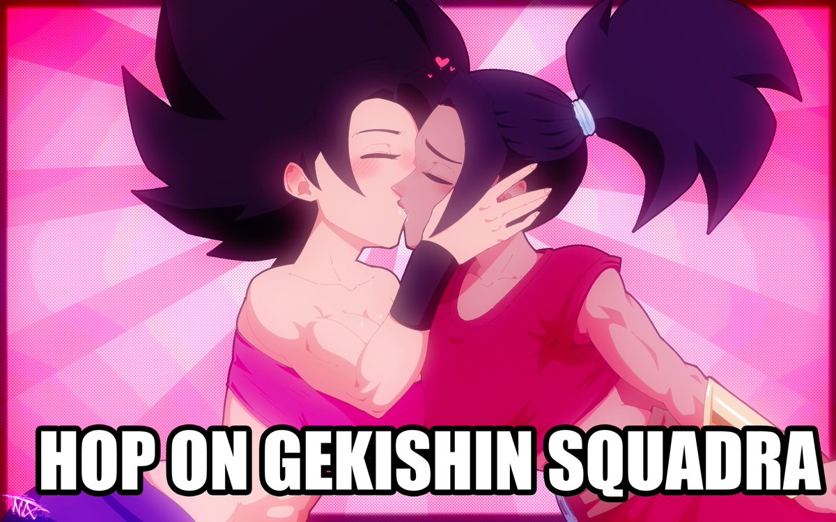 Caulifla and Kale team up goes wild 😳💛
#Gekishinsquadra #Squadra #DragonBall #lesbian #meme