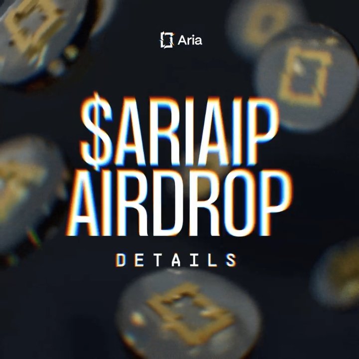 Update <a href="/Aria_Protocol/">Aria</a> | $ARIAIP Airdrop

The $ARIAIP Airdrop is here 
A total of 10% of the total token supply will be distributed to the community celebrating Season 1 and beyond.

Season 1 (5%)

• 3% for Aria community

• 2% for Story $IP community
→ Fully liquid at TGE
→
