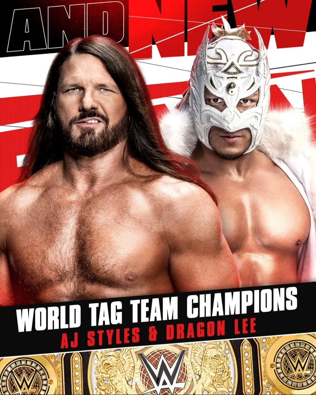 WrestlingLifeUK on X: "AND NEWWWWW!!!! WWE World Tag Team Champions🏆🏆 AJ  Styles And Dragon Lee 🅿️1️⃣x🐲 @AJStylesOrg @dragonlee95 @WWE #ajstyles  #dragonlee #WWE #wweraw https://t.co/R9w4h5GUzG" / X