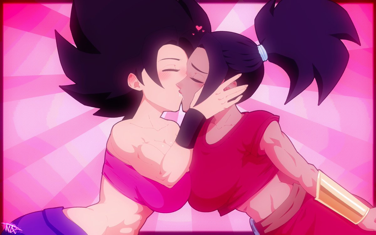 Caulifla x Kale kissing &lt;3
Alt without text &lt;3
#lesbian #DragonBall #caulifla #kale #kiss #DragonBallSuper