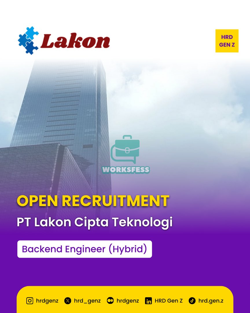 worksfess's tweet image. Guysss sender lagi urgent hiring untuk posisi Backend Engineer (Hybrid) yg tertarik nanti sender muncul dengan info lengkapnya ya, work!