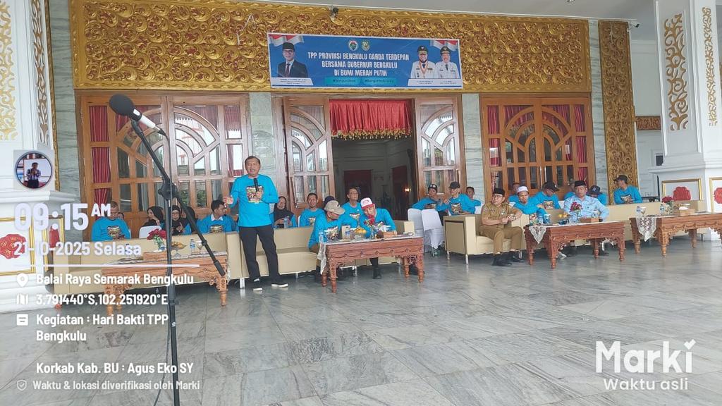 Peringatan hari Bhakti pendamping desa, dipusatkan di provinsi Bengkulu, dengan thema *Dari bumi merah putih, kita bangun desa, bangun Indonesia, desa terdepan untuk Indonesia*

*#HariBhaktiPendampingDesa*
*#TPPBerkelanjutan*

<a href="/prabowo/">Prabowo Subianto</a>
<a href="/YandriSusanto/">Yandri Susanto</a>
<a href="/ArizaPatria/">Ariza Patria</a>