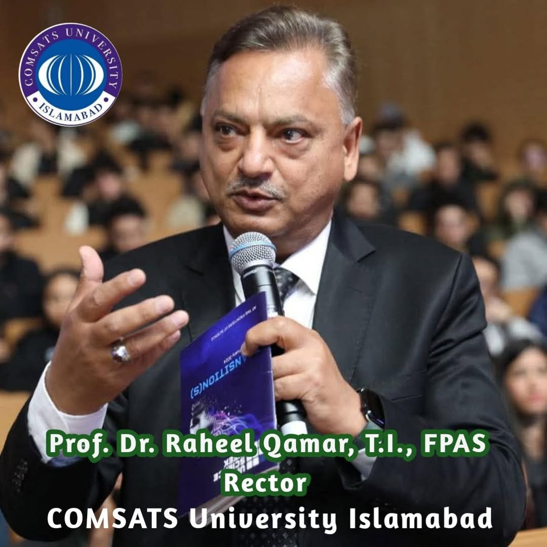 MSaqibKhan's tweet image. Prof. Dr. Raheel Qamar (T.I) has been appointed Rector of COMSATS University Islamabad (CUI). A visionary leader who originally transformed CIIT into the renowned CUI. Welcome Back Sir @rqamar  #CUI