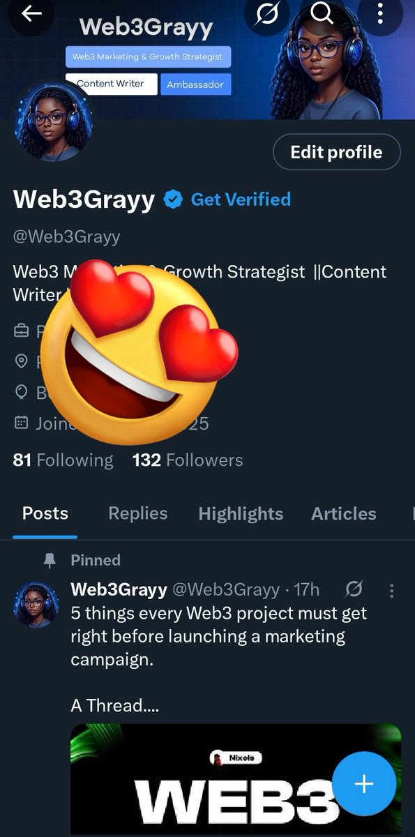 Web3Grayy's tweet photo. GM Web3 fam!

Day 2 of my BCSVConsistencyChallenge  and we’ve already moved to 100+ community.

Progress may be small, but it’s steady.
Cheers to more growth and wins ahead

Another day to get bullish.

Can I get a GM back? 

#Web3 #BCSV #Web3Growth  #Web3Community https://t.co/GLGHZRfBX3
