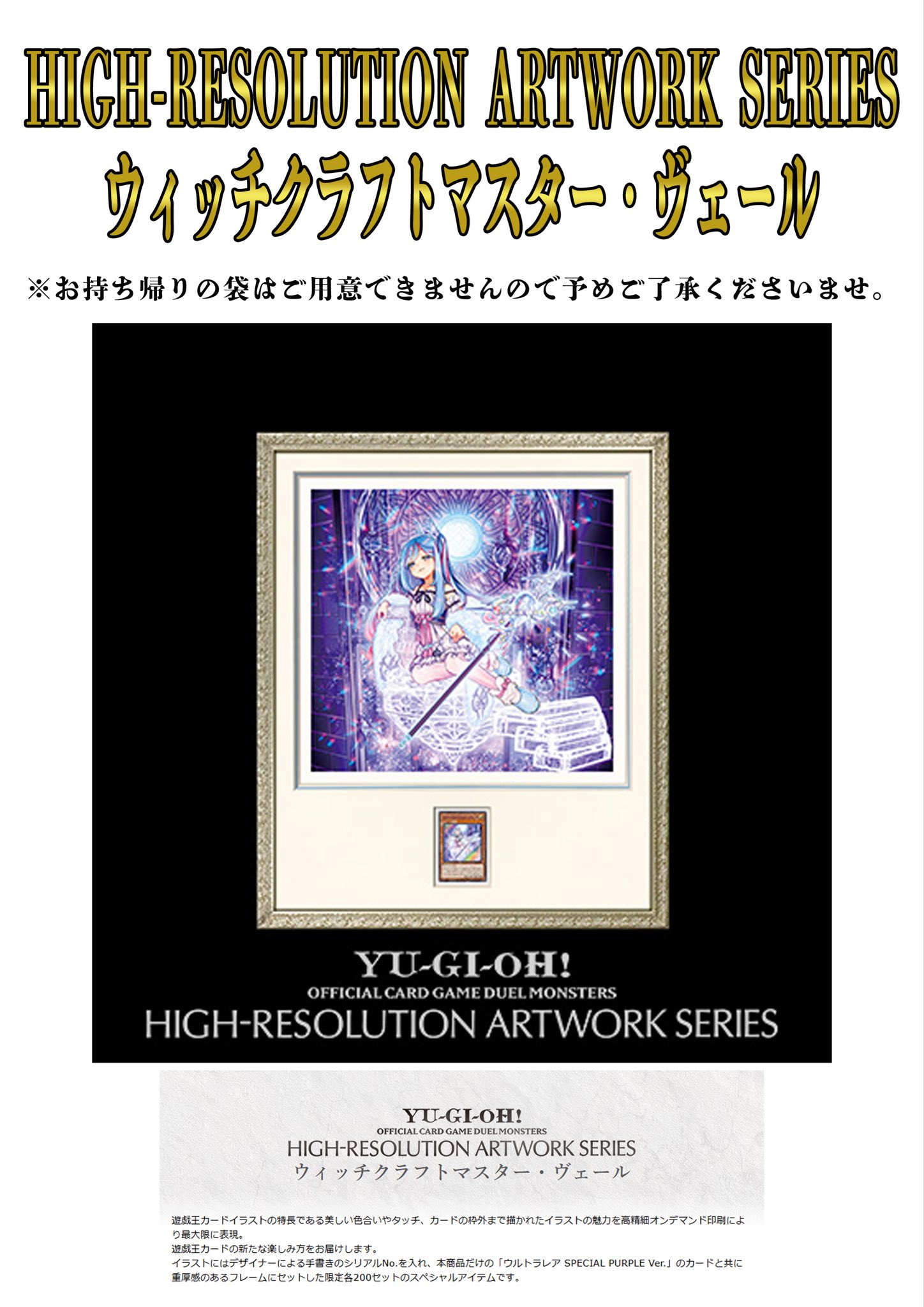 ウィッチクラフトマスターヴェール　HIGH-RESOLUTION  遊戯王　額装 ウィッチクラフトマスターヴェール HIGH-RESOLUTION 遊戯王 額装