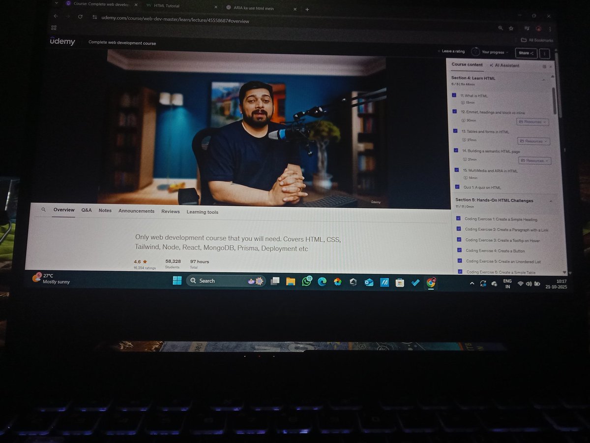 RahulSwain23503's tweet image. HTML ✅ Done!
One more brick in my Full Stack Developer journey 💻⚡
#CodingLife #WebDevelopment #DeveloperMindset