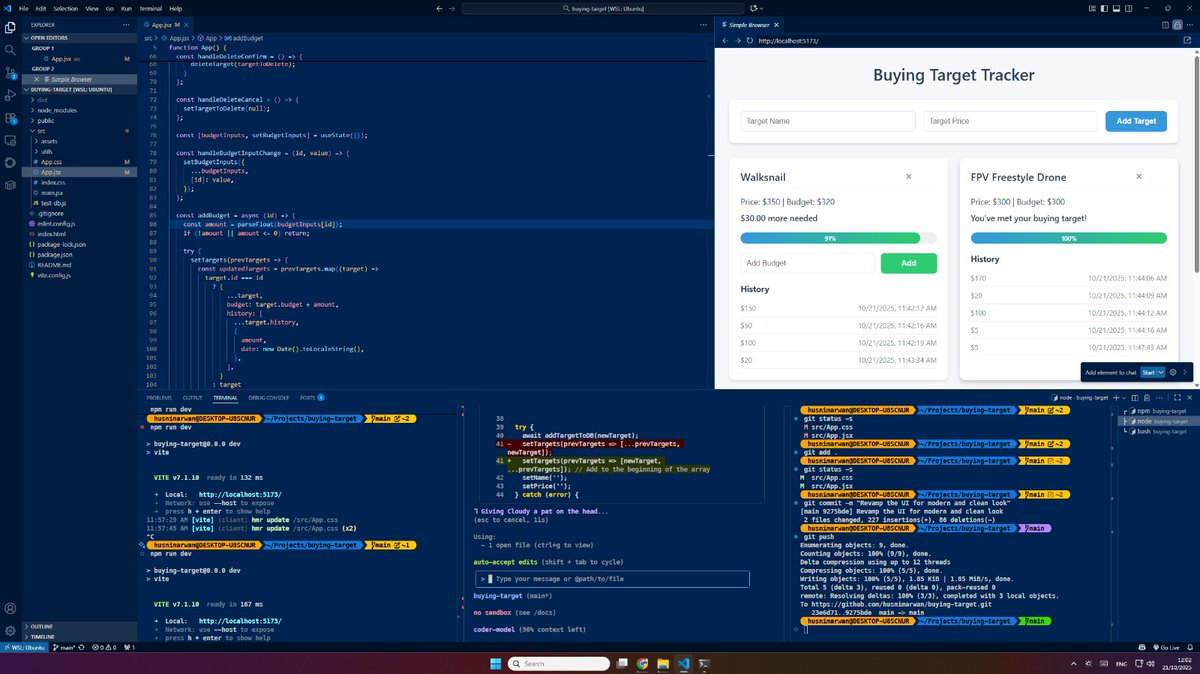 HusniMarwann's tweet image. I'm so hooked on developing apps! Thanks to the rise of vibe coding tools! 😆
Vscode + qwen code