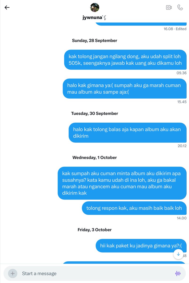 enkidsz's tweet photo. ‼️GUYS HELP RT SCAMMER‼️

AN KAMILA ZALFA ADISTY YASMIN ANAK FKG’19 @unimus COASS 11
akun x @heespacemen @nuunnana 

P BALIKIN UANGKU 505k

Alamat: Mangunharjo, Semarang
wa +62 813‑2621‑5239
IG: aadisty.y 
Mandiri: 1350022310161 a.n KAMILA
Sabank: 901326331835 a.n KAMILA https://t.co/MKFBl9AZrV