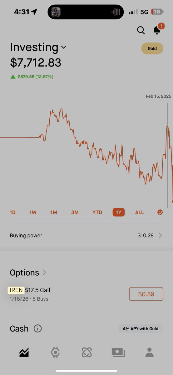 BioLabIndex's tweet image. $iren 
Biggest fumble ever, at one point I had 12 cons and the goal was 20 but after trumps inauguration I closed all my positions, I was only a few months new into trading options and damn I should’ve held 🫡 congrats to those who did.