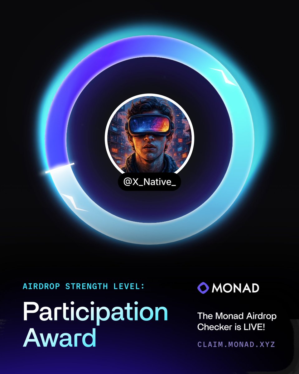 X_Native_'s tweet image. The airdrop claim is open until November 3 . You need to claim to receive an airdrop @monad 
check at - claim.monad.xyz
For more - x.com/monad/status/1…
