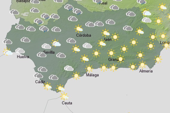 🌦️Cielos poco nubosos en vertiente mediterránea. En el resto, cubiertos, con precipitaciones débiles. 

🌡️Temperaturas sin cambios, localmente en ascenso en la vertiente mediterránea. 

🌬️Vientos flojos a moderados de componente oeste. #FelizMartes