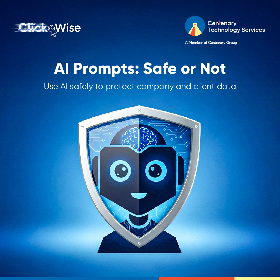 CenteTech's tweet image. Are you #ClickWise?
Are AI Prompts Safe?
AI can boost productivity but may expose sensitive data. Train staff, use secure tools, and monitor usage.
💼 Swipe to learn responsible AI practices.
Stay #ClickWise
#CyberSecurityMonth #AI