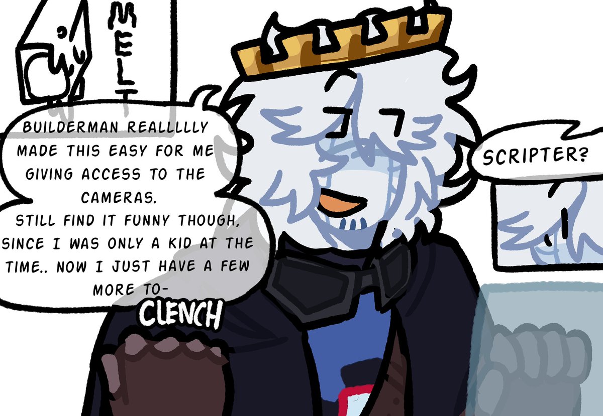ghoztboxez's tweet image. "Melting Metal"
Scripter and Clockwork comic as I said I would.. 
(1/2)
#robloxadmins