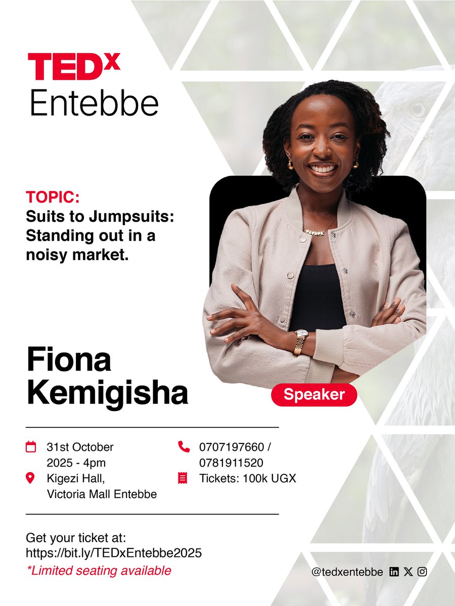 As a founder and lead in the digital space, Fiona <a href="/fionakemi_/">Fiona Kemi</a> is empowering a new generation of Ugandan creators to find their voice, build sustainable brands, and connect to meaningful work.

#TEDxEntebbe 
#TED