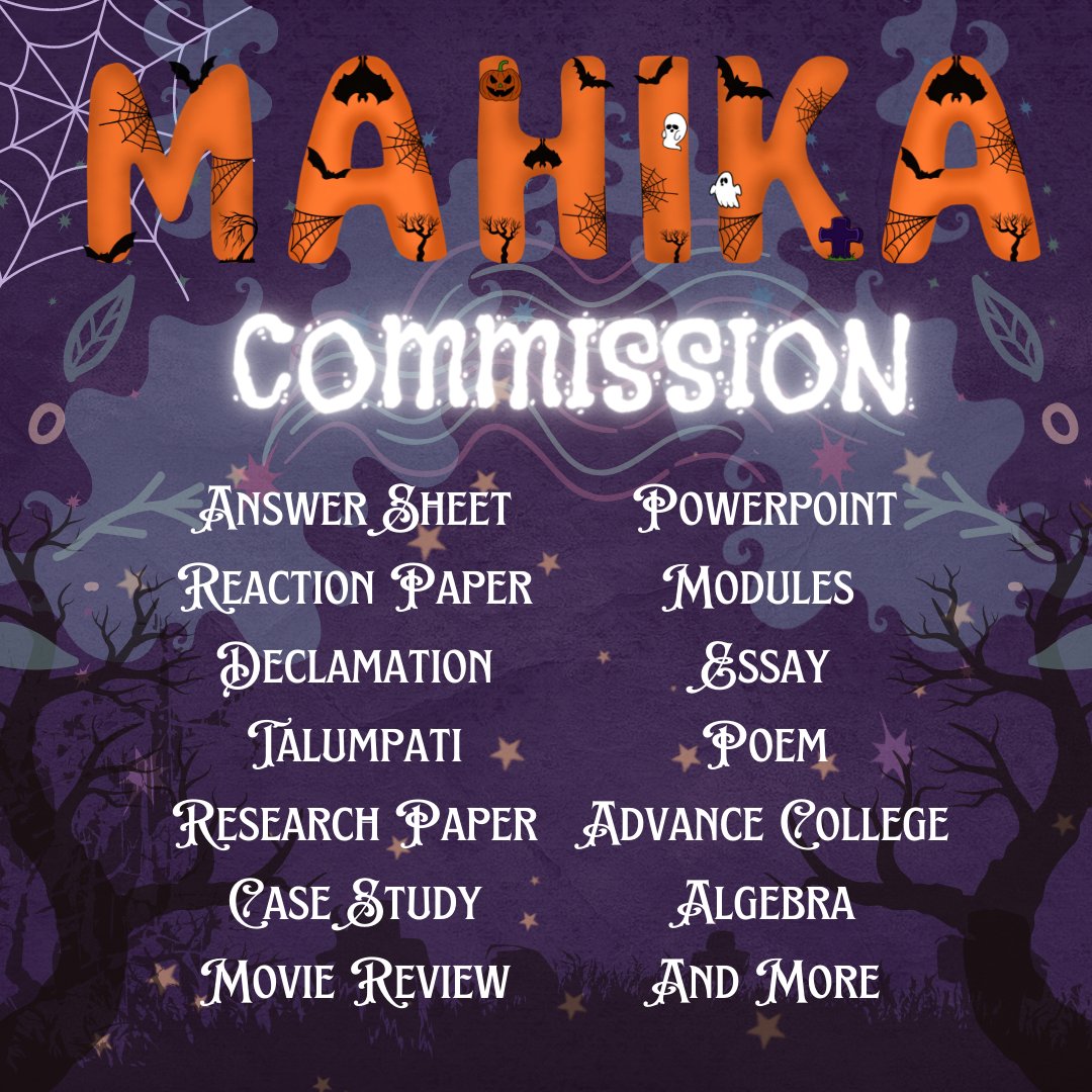 mahikacommi's tweet image. OPEN NOW again. 🧬
Good afternoon poo!! Open for academic commission! both rush and non-rush.
t. lf client essay reaction reflection paper report script module timed quiz gcash editing assignment research thesis critique paper math problems infographic commissioner Seventeen